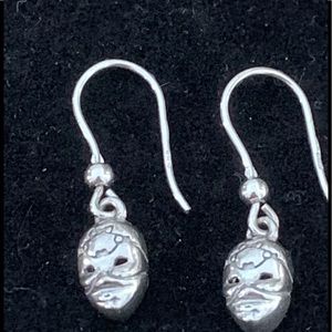 Sterling Silver Venetian Mask Earrings Italian
